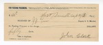 1894 October 3: Receipt, of  J.B. Lee, deputy marshal; to John Clark for feeding prisoners; includes cost of meals