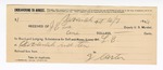 1894 October 7: Receipt, of J.B. Lee, deputy marshal; to J. Carter, for lodging and board
