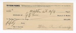 1894 October 8: Receipt, of J.B. Lee, deputy marshal; to William R. Craig for feeding prisoner