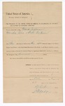 1894 October 8: Writ of arrest, for Frank Jefferson, Martha Cox and Robert Fortune; Stephen Wheeler, clerk; I.M. Dodge, deputy clerk; George J. Crump, U.S. marshal; W.H. Neal, deputy marshal