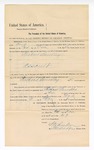1894 November 5: Writ of arrest, for Richard Smedley, assault; G.J. Crump, U.S. marshal; E.L. Drake, deputy marshal; Stephen Wheeler, clerk; I.M. Dodge, deputy clerk; Isaac C. Parker, judge