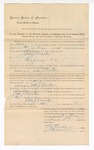1894 November 3: Mittimus, to await trial for John J. Overton, forgery; G.J. Crump, U.S. marshal; W.Y. Vise, deputy marshal; Stephen Wheeler, clerk; I.M. Dodge, deputy clerk; Isaac C. Parker, judge