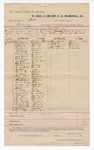 1894 January 5: Venire facias, commanding the summons of  W.J. Fleming, deputy marshal, for assisting George J. Crump, U.S. marshal, with subpoena service for petit jury, to G.W. Barnes, D. Williams, L.H. Smith, Lum Howard, A.T. Barling, Abe Tibbetts, G.B. Bookert, James H. Claunts, Scott Riggs, J.M. Evans, William Richardson, R.H. Osborn, William L. Smith, W.A. Long, Elbert S. Cox, J.L. Elmore, Willis Clock, J.F. Jones, George W. Hobb, Daniel Huff, W.B. Hensley, J.N. Howard, T.T. Hayes, L.D. Reeves, H.M.C. White, D.E. Dibber, Lewis Oliver, William Bassinger, D.C. Walker, W.L. Shetley, J.B. Crabtree, J.B. Long, Jonathan W. Ramsey, Henry Trish, H.L. Lyons, Jonathan Spencer, G.W. Lucas, as petit jurors; includes cost of milage and service; George J. Crump, U.S. marshal; J. Fleming, deputy marshal