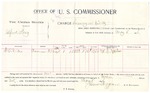 1896 May 08: Voucher, U.S v. Alford King, larceny; includes cost per diem and mileage; James Brizzolara, commissioner; George J. Crump, U.S. marshal; W.S. Miles, witness