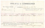 1896 May 14: Voucher, U.S. v. W. Alexander, violating intercourse laws; includes cost per diem and mileage; James Brizzolara, commissioner; George J. Crump, U.S. marshal; W.M. Stewart,  witness; J.N. Straus, witness of signature