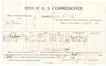 1896 May 15: Voucher, U.S. v. Joseph Parker, larceny; includes cost per diem and mileage; James Brizzolara, commissioner; George J. Crump, U.S. marshal; James Trahern, Phillip Hildebrande, Thomas Dunlap, witnesses