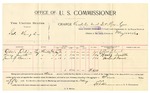 1896 May 23: Voucher, U.S. v. J. Vaughn, violating internal revenue laws; includes cost per diem and mileage; E.B. Harrison, commissioner; George J. Crump, U.S. marshal; Ollie Olrie, Henry Smith, James A. Barnes, witnesses