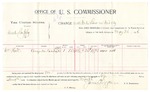1896 May 26: Voucher, U.S. v. Arch Luppy, violating intercourse laws; includes cost per diem and mileage; James Brizzolara, commissioner; George J. Crump, U.S. marshal; William Hills, witness