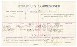 1896 May 27: Voucher, U.S. v. Jesse Miller, robbery; includes cost per diem and mileage; James Brizzolara, commissioner; George J Crump, US marshal; J.N. White, A.P. Brewer, J.W. Boydstern, Jessey Bradley, witnesses