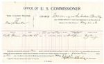 1896 May 27: Voucher, U.S. v. One Shuska, larceny; includes cost per diem and mileage; Stephen Wheeler, commissioner; George J. Crump, U.S. marshal; Easter Lonnie, witness; W.J. Fleming, witness of signature