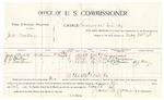 1896 May 28: Voucher, U.S. v. Jess Miller, larceny; includes cost per diem and mileage; James Brizzolara, commissioner; George J. Crump, U.S. marshal; Harry Choate, F.L. Faulkner, G.L. Faulkner, witnesses; W.J. Fleming, witness of signatures