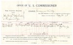 1896 May 30: Voucher, U.S. v. John George (John Euchee, alias) and Benjamin Liger, larceny; James Brizzolara, commissioner; George J. Crump, U.S. marshal; Shirley Cook, Daniel Cook, witnesses; W.J. Fleming, witness of signature