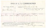1896 May 31: U.S. v. Grant Chambers, violating intercourse laws; includes cost per diem and mileage; James Brizzolara, commissioner; George J. Crump, U.S. marshal; James Neal, witness
