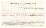 1896 June 02: Voucher, U.S. v. Charles Scott, larceny; includes cost per diem and mileage; James Brizzolara, commissioner; Jacob Yoes, U.S. marshal; J.D. Bradmore, witnesses