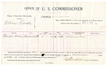 1896 June 04: Voucher, U.S. v. Oliver Rooks, larceny; includes cost per diem and mileage; Stephen Wheeler, commissioner; George J. Crump, U.S. marshal; Cornelius Wilson, witness