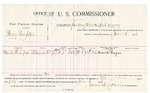 1896 June 05: Voucher, U.S. v. Perry Swepter, passing counterfeit money; includes cost per diem and mileage; James Brizzolara, commissioner; George J. Crump, U.S. marshal; Claude Thompson, witness