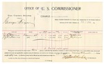 1896 June 08: Voucher, U.S. v. George Fryor, larceny; includes cost per diem and mileage; Stephen Wheeler, commissioner; George J. Crump, U.S. marshal; J.A. Harris, J.R. Harris, witnesses