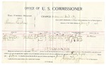 1896 June 09: Voucher, U.S. v. Lenias Lashings, assault; includes cost per diem and mileage; James Brizzolara, commissioner; George J. Crump, U.S. marshal; John Keys, Ben Ward, J.L. West, witnesses; M. Strause, witness of signatures