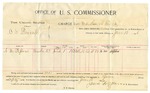 1896 June 10: Voucher, U.S. v. C.W. Barnett, violating intercourse laws; includes cost per diem and mileage; James Brizzolara, commissioner; George J. Crump, U.S. marshal; N.M. Stephens, witness