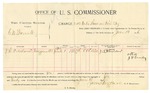 1896 June 10: Voucher, U.S. v. C.W. Barnett, violating intercourse laws; includes cost per diem and mileage; James Brizzolara, commissioner; George J. Crump, U.S. marshal; J.L. Grassland, witness; J.T. Cauley, witness of signature