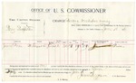 1896 June 10: Voucher, U.S. v. Perry Suppster, passing counterfeit money; includes cost per diem and mileage; James Brizzolara, commissioner; George J. Crump, U.S. marshal; James S. Prince, witness