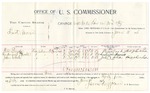1896 June 11: Voucher, U.S. v. Fred Moore, violating intercourse laws; includes cost per diem and mileage; James Brizzolara, commissioner; George J. Crump, U.S. marshal; Will Boyd, Anderson Powell, John White, witnesses; John Wheeler, witness of signatures