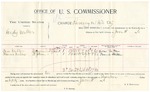1896 June 11: Voucher, U.S. v. Andy Miller, larceny; includes cost per diem and mileage; James Brizzolara, commissioner; George J. Crump, U.S. marshal; Cora Miller, Francis Miller, witnesses
