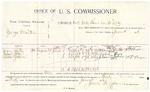 1896 June 11: Voucher, U.S. v. George Martin, violating intercourse laws; includes cost per diem and mileage; James Brizzolara, commissioner; George J. Crump, U.S. marshal; Mary Gritts, John Dye, Isaac Grase, witnesses; R.T. Langem, witness of signatures