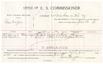 1896 June 13: Voucher, U.S. v. Charles Wright, violating intercourse laws; includes cost per diem and mileage; James Brizzolara, commissioner; George J. Crump, U.S. marshal; N.E. Durant, Willie Hawkins, witnesses