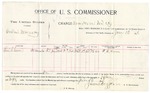 1896 June 13: Voucher, U.S. v. Andrew Murray, murder; includes cost per diem and mileage; James Brizzolara, commissioner; George J Crump, U.S. marshal; Fred C. Coon, witness