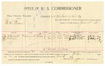 1896 June 15: Voucher, U.S. v. W.M. Brown, violating intercourse laws; includes cost per diem and mileage; James Brizzolara, commissioner; George J. Crump, U.S. marshal; J.M. McCormack, Jeff Nealson, witnesses; J.F. Cauley, witness of signatures