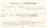 1896 June 16: Voucher, U.S. v. John Crowover, passing counterfeit money; includes cost per diem and mileage; James Brizzolara, commissioner; George J. Crump, U.S. marshal; J.J. Barton, W.N. Daves, witnesses