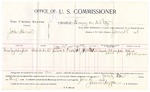 1896 June 16: Voucher, U.S v. John Hunce, larceny; includes cost per diem and mileage; James Brizzolara, commissioner; George J. Crump, U.S. marshal; Mesley Supco, witnesses; J.L. Rogers, witness of signatures