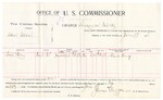 1896 June 17: Voucher, U.S. v. Dave Dean, larceny; includes cost per diem and mileage; James Brizzolara, commissioner; George J. Crump, U.S. marshal; Nail Perry, witness
