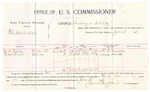 1896 June 18: Voucher, U.S. v. Bell Davis et al., larceny; includes cost per diem and mileage; James Brizzolara, commissioner; George J. Crump, U.S. marshal; M.S. Mason, Mack Smith, witnesses
