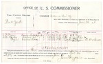 1896 June 20: Voucher, U.S. v. Booch York, arson; includes cost per diem and mileage; James Brizzolara, commissioner; George J. Crump, U.S. marshal; A.R. Payne, W.M. Easter, Sam Payne, witnesses; C.C. Ayers, witness
