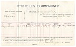 1896 June 22: Voucher, U.S. v. W.C. Deans, larceny; includes cost per diem and mileage; James Brizzolara, commissioner; George J. Crump, U.S. marshal; Ramey Brewer, witness