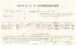 1896 June 22: Voucher, U.S. v. Dave Dean, larceny; includes cost per diem and mileage; James Brizzolara, commissioner; George J. Crump, U.S. marshal; Lenny C. Davis, N.C. Graham, Adelene Davis, witnesses; J.F. Cauley, witness of signatures