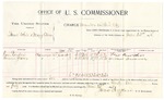 1896 June 22: Voucher, U.S. v. Samuel White and Mary Cline, murder; includes cost per diem and mileage; James Brizzolara, commissioner; George J. Crump, U.S. marshal; Lou Rowden, Winnie Grover, witnesses