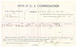 1896 June 24: Voucher, U.S. v. J.E. Hammer, violating intercourse laws; includes cost per diem and mileage; James Brizzolara, commissioner; George J. Crump, U.S. marshal; J.L. Porter, witness