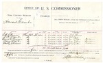 1896 June 25: Voucher, U.S. v. Howard Combs, larceny; includes cost per diem and mileage; Stephen Wheeler, commissioner; George J. Crump, U.S. marshal; S.A. Skinner, T.H. Clark, Emma E. Riggins, Mary Clark, Cally Skinner, witnesses; William Canry, witness of signatures