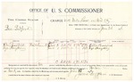 1896 June 25: U.S. v. Bud Bedford, violating intercourse laws; includes cost per diem and mileage; James Brizzolara, commissioner; George J. Crump, U.S. marshal; Ollie Bradford, Lige King Berry, witnesses
