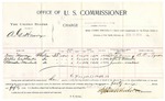 1896 June 25: Voucher, U.S. v. A.G. Henry, assault with intent to kill; includes cost per diem and mileage; Stephen Wheeler, commissioner; George J. Crump, U.S. marshal; Dan Murray, Willis Willbanks, Camden Marshall, witnesses; C.C. Ayers, witness of signature