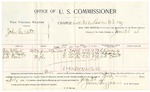1896 June 26: Voucher, U.S. v. John Cassett, violating intercourse laws; includes cost per diem and mileage; James Brizzolara, commissioner; George J. Crump, U.S. marshal; Riley McLarty, A.A. McLarty, William Thomas, witness