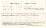 1896 June 26:  Voucher, U.S. v. Ida Smith, assault with intent to kill; includes cost per diem and mileage; Stephen Wheeler, commissioner; George J. Crump, U.S. marshal; Claude Belmount, witness
