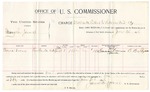 1896 June 26: Voucher, U.S. v. Mary Lou Jones et al., assault with intent to kill; includes cost per diem and mileage; James Brizzolara, commissioner; George J. Crump, U.S. marshal; Emma Owens, witness; C.C. Ayers, witness of signature