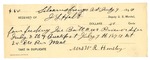 1896 July 09: Receipt, of J.L. Halt, deputy marshal; to Mrs. W.R. Hensley for feeding prisoner; Joe Batt, prisoner