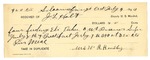 1896 July 09: Receipt, of J.L. Halt, deputy marshal; to Mrs. W.R. Hensley for feeding prisoner; Eli Peehee, prisoner