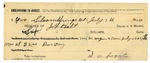 1896 July 09: Receipt, of J.L. Halt, deputy marshal; to S.A. Fugate for livery bill