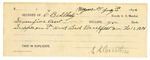 1896 July 29: Receipt, of E.B. Slberly, deputy marshal; to S.S. Carothers for meals and board